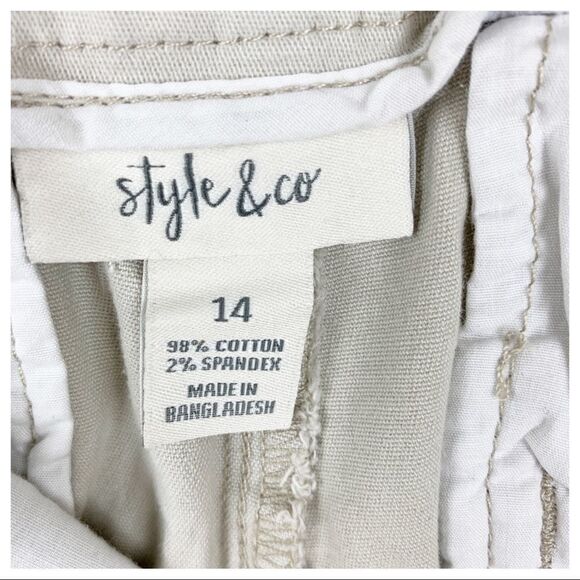 Style & Co Khaki Boyfriend Midrise Casual Pants‎ - Picture 12 of 14